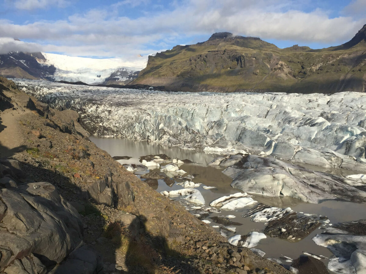 An outlet glacier in Iceland