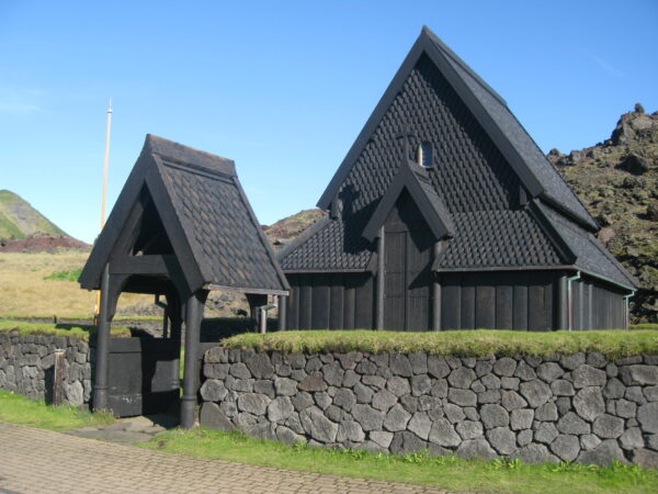 A replica of 1000 years old church in Westman Island