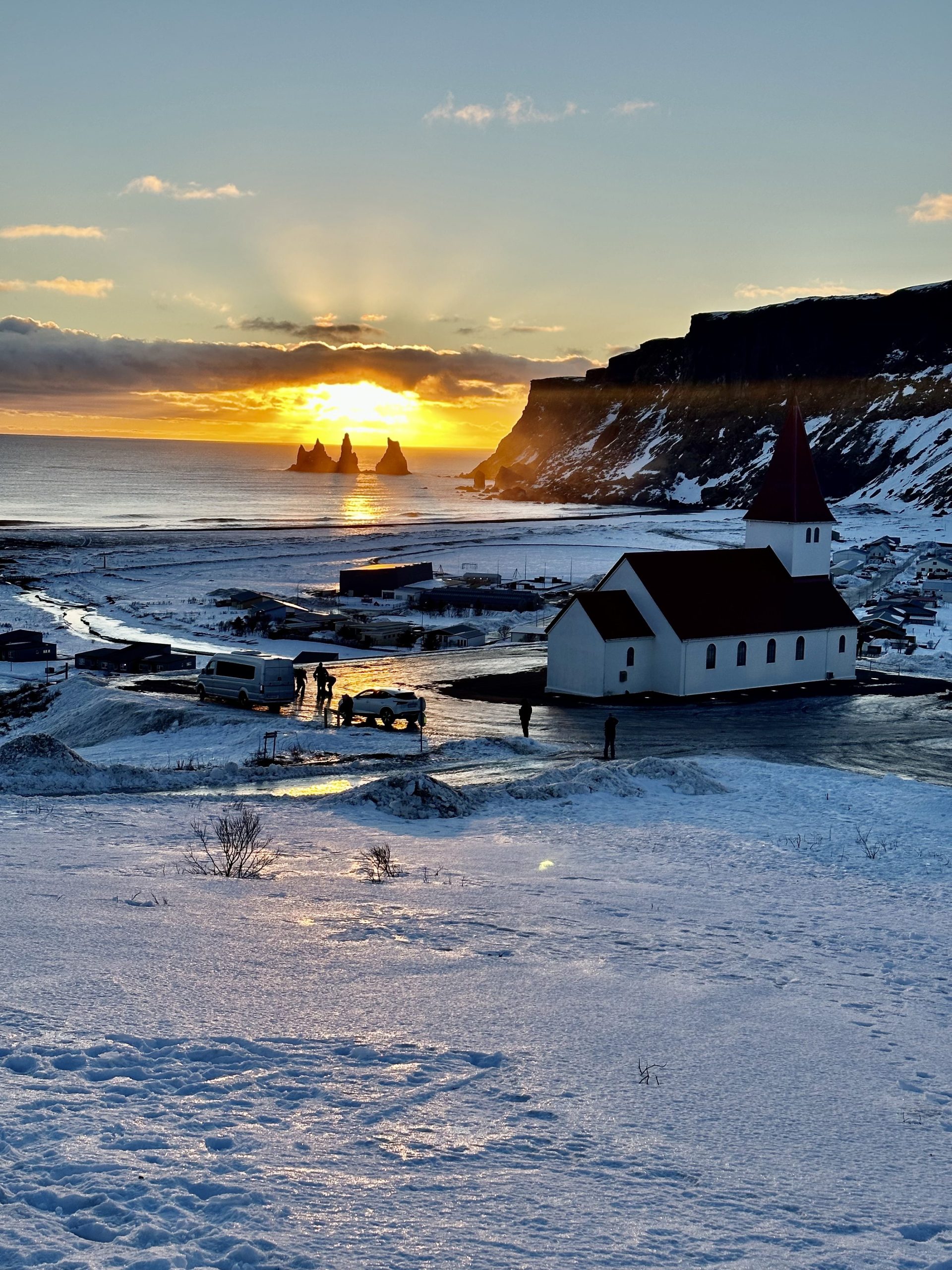 Sunset at Vik in Myrdal, Iceland