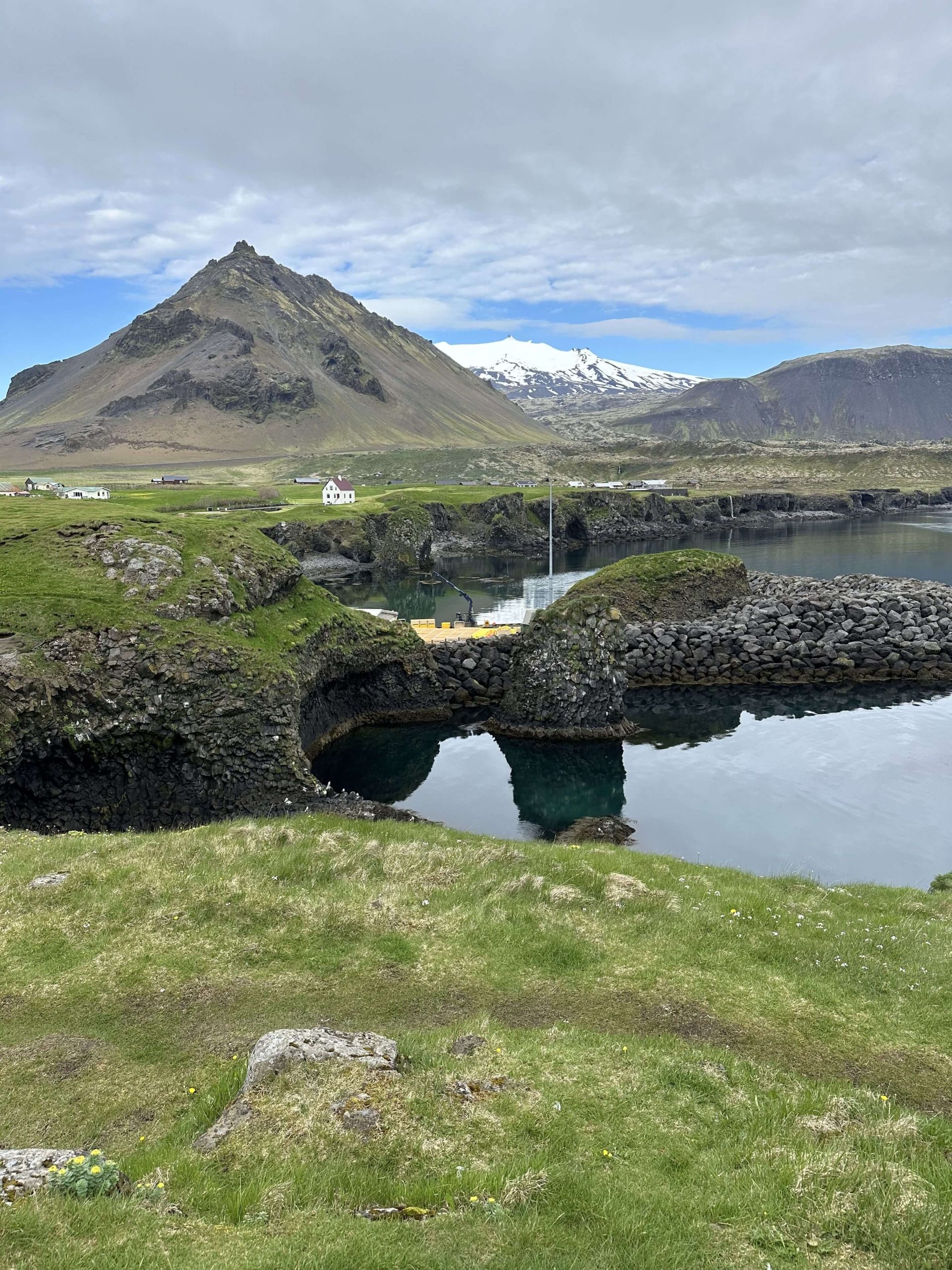 The fishing boat harbor at Arnarstapi